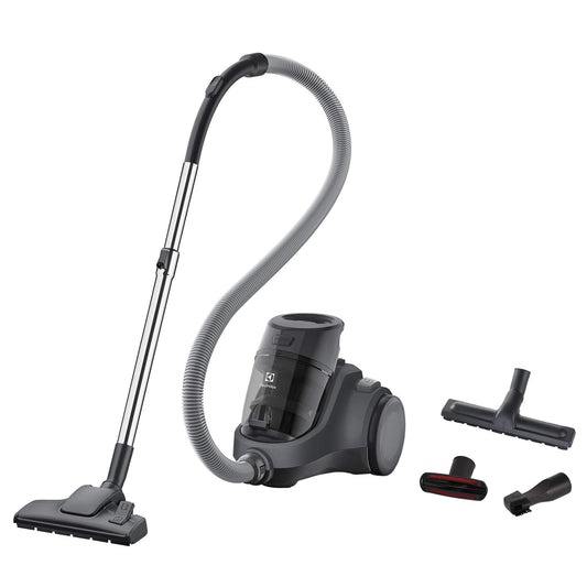Electrolux EC41-4T 900 258 317 - Black metal Ease C4 cordless vacuum cleaner with powerful suction and sleek design.