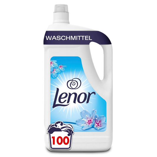 Šķidrais veļas mazgāšanas līdzeklis Lenor WM Flüssig Aprilfrisch 5L - 100WL, ilgstošs svaigums