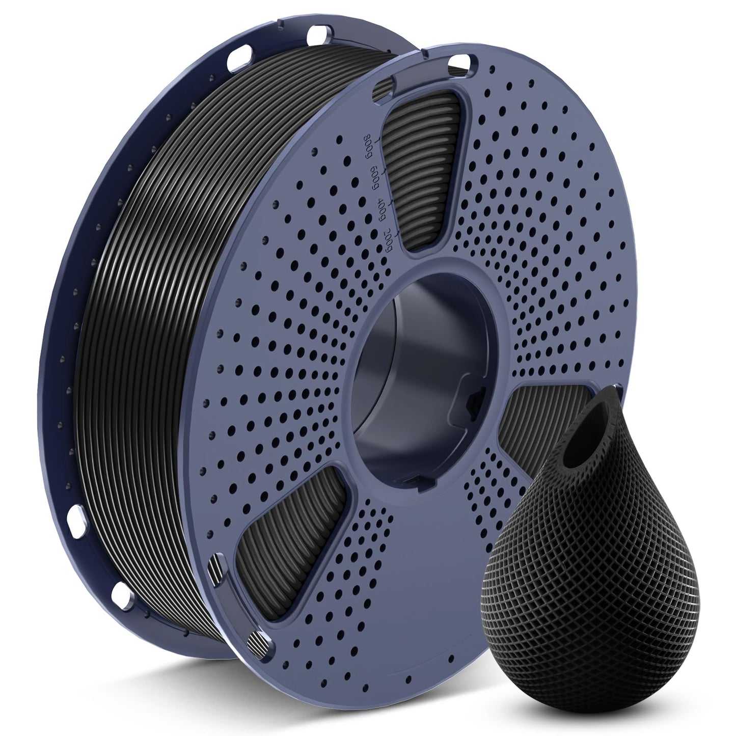 PETG kvēldiegs SUNLU 1.75 mm, melns kvēldiegs 3D printerim, 1KG