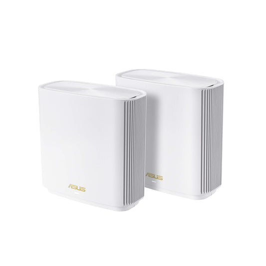 ASUS Ai Mesh AX-WLAN sistēma ZenWiFi XT8 (2in1 Mesh piekļuves punktu komplekts, AX6600 WiFi 6 Mesh mugurkauls un klienta savienojums, 3x Gigabit LAN, 2.5G WAN, lietotnes vadība, roaming, AiProtection) balta