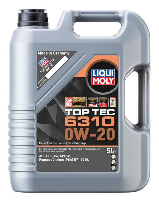 LIQUI MOLY Top Tec 6310 0W-20 | 5 L | sintētiskā tehnoloģija motoreļļa | Art.-Nr.: 21876