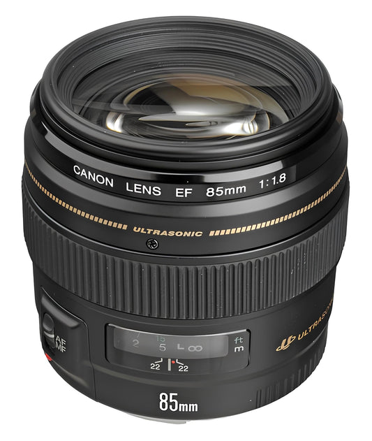 Canon EF 85mm F1.8 USM objektīvs (58mm filtra vītne) melns