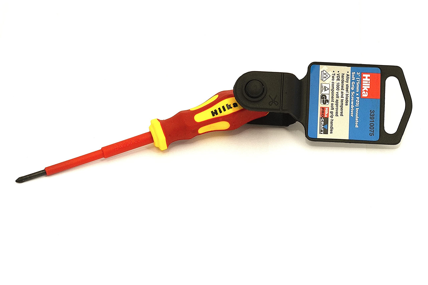 Hilka Tools PZ0 VDE skrūvgriezis - 75 mm, izolēts, sarkans/dzeltens, drošs elektriskajiem darbiem