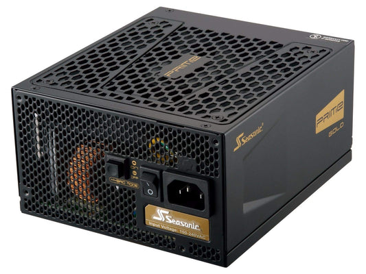 Seasonic Prime 80 Plus Gold Power Supply - Modular design, 1300 watts, high efficiency, reliable performance.