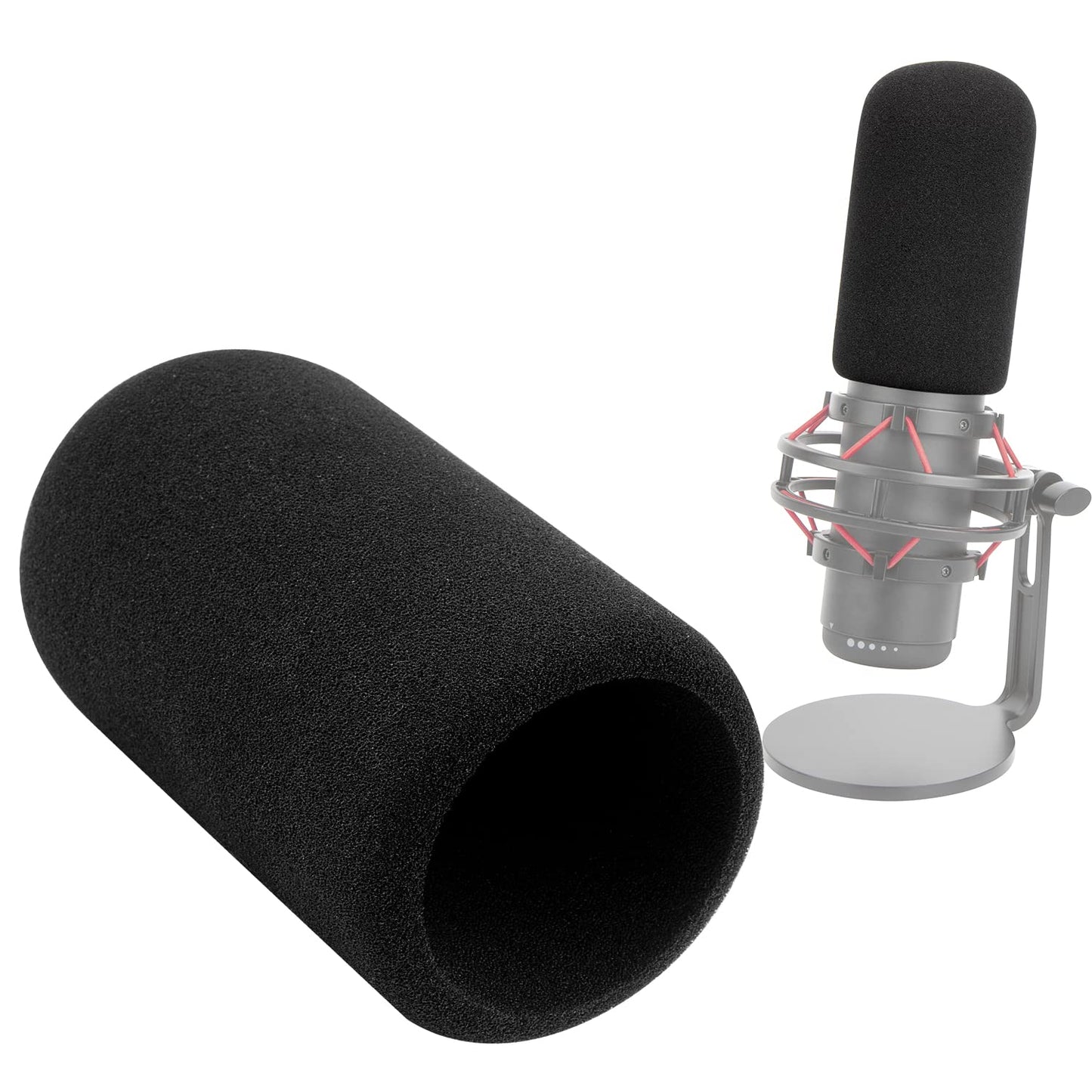 SUNMON pop filtrs un vēja aizsargs, saderīgs ar HyperX QuadCast/QuadCast S, mikrofona putu vēja aizsargs trokšņu samazināšanai, uzlabotai skaņas kvalitātei