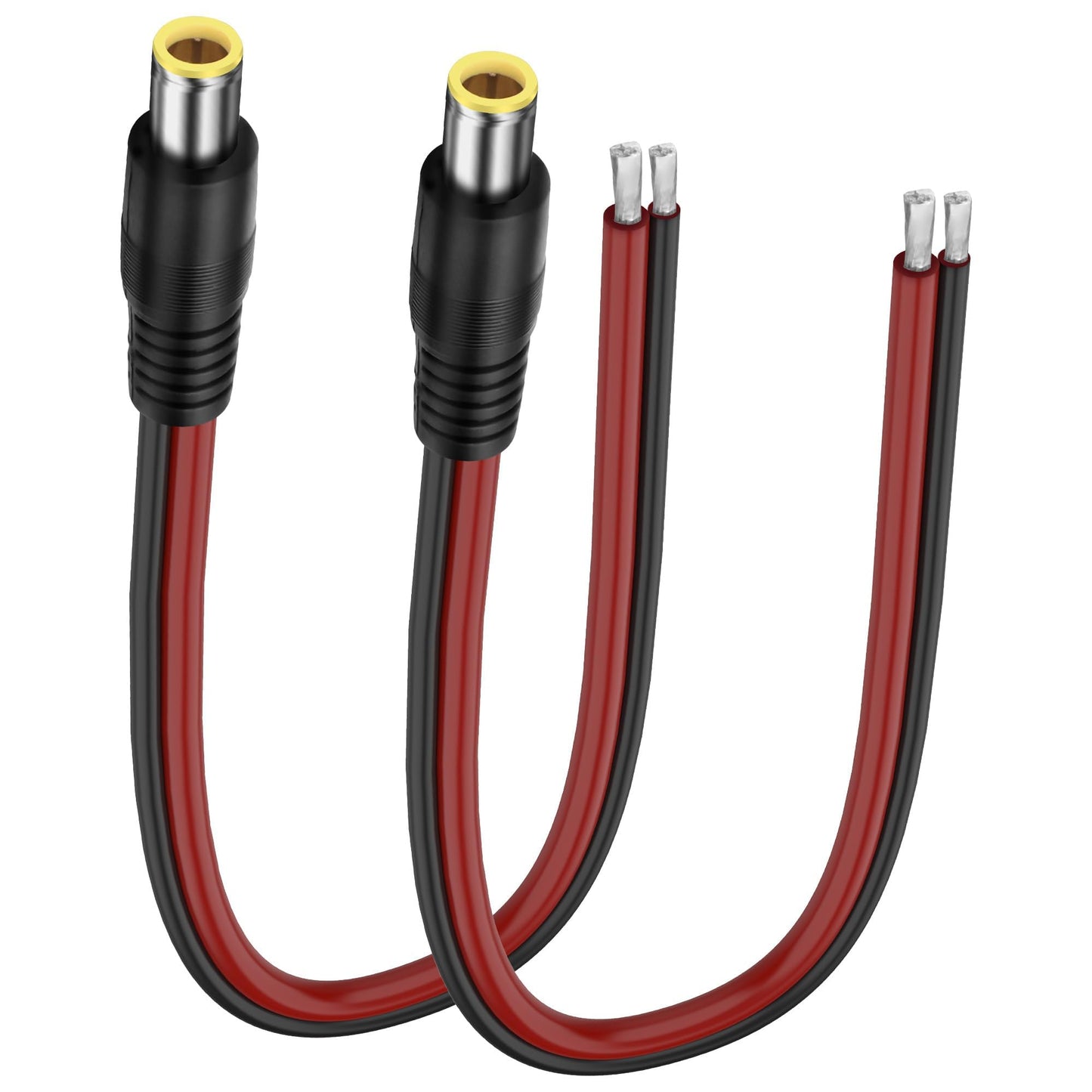 DC 7.9x0.9mm barošanas pigtail kabelis 14AWG, DC7909 uz tukša vada atvērta gala remonta vads, 30CM / 0.98FT, 2PCS, XMSJSIY