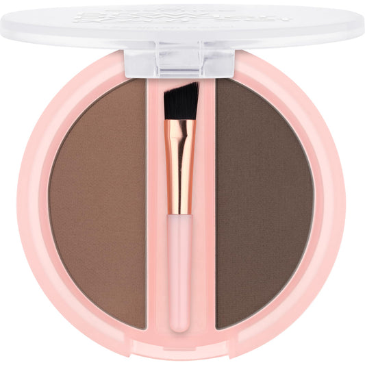 Uzacu pūderis essence brow powder duo set Nr. 02 Brown | Definējošs, dabisks, vegāns, bez smaržvielām, 1er Pack (1.8g)