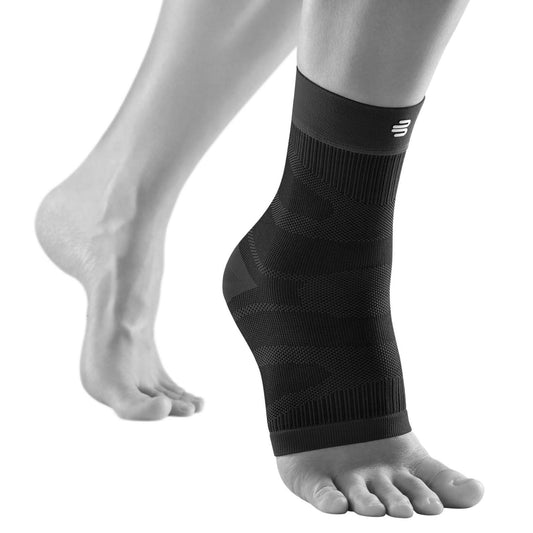 Potītes ortoze BAUERFEIND Sports Compression Ankle Support, 1 unisex potītes bandāža ar kompresiju, potītes aizsardzība skriešanai, fitnesam un bumbas sporta veidiem, der labajai un kreisajai kājai
