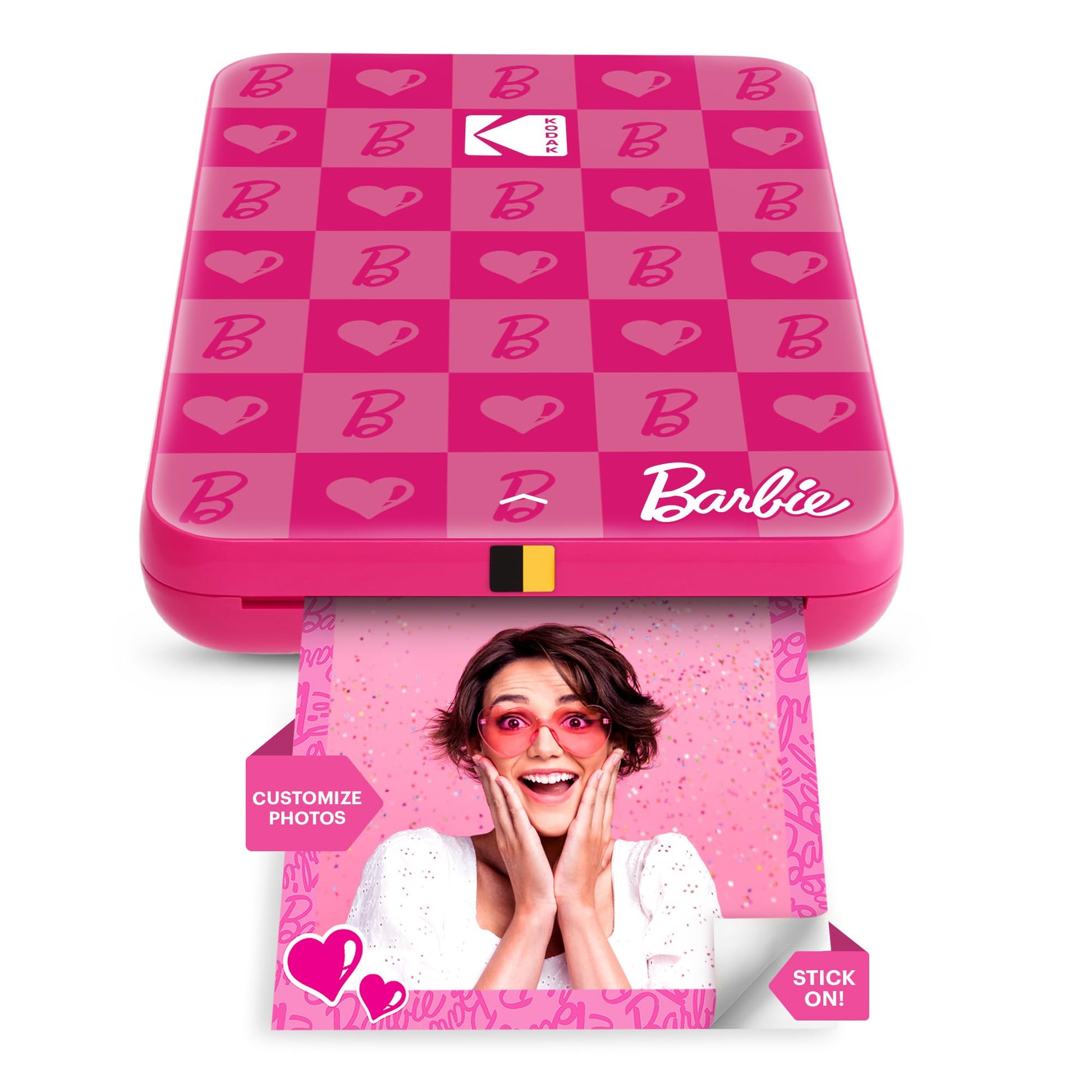 Barbie x Kodak Step Slim - bezvadu fotoprinteris, pilnkrāsu Zink 2x3” uzlīmes, Bluetooth savienojums, iOS un Android.