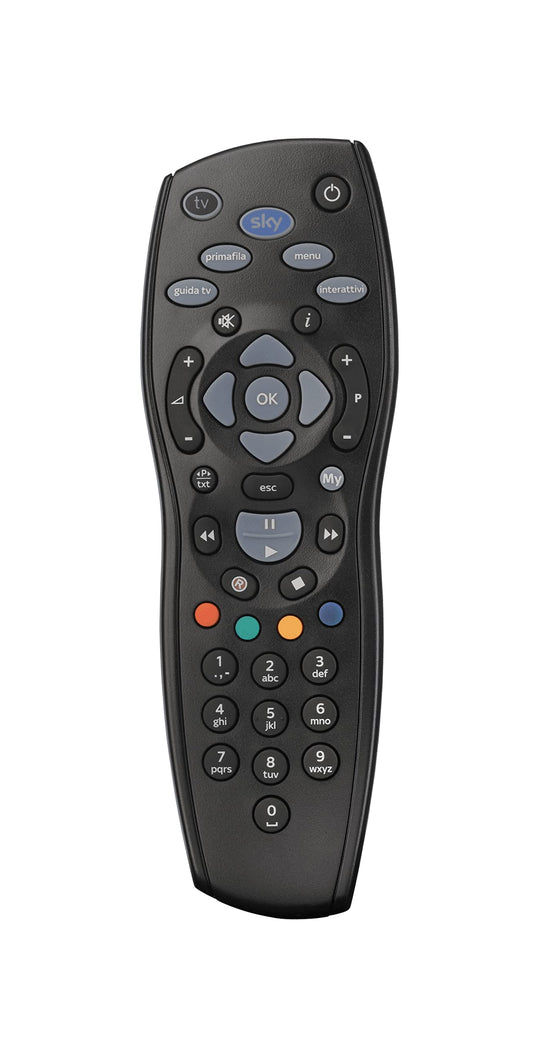 One For All tālvadības pults ar 2 Duracell baterijām, darbojas ar My Sky HD, My Sky un Sky HD dekoderiem Sky HD, oriģinālais Sky 716.