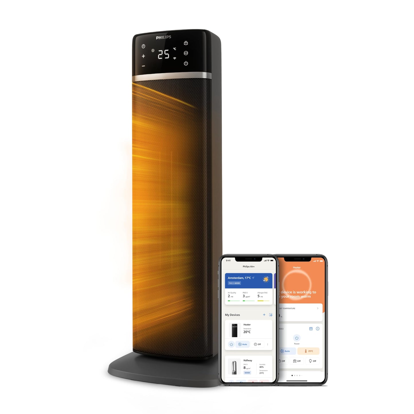 Torņa sildītājs Philips Smart 5000 sērija, melns, 2.000 Watt