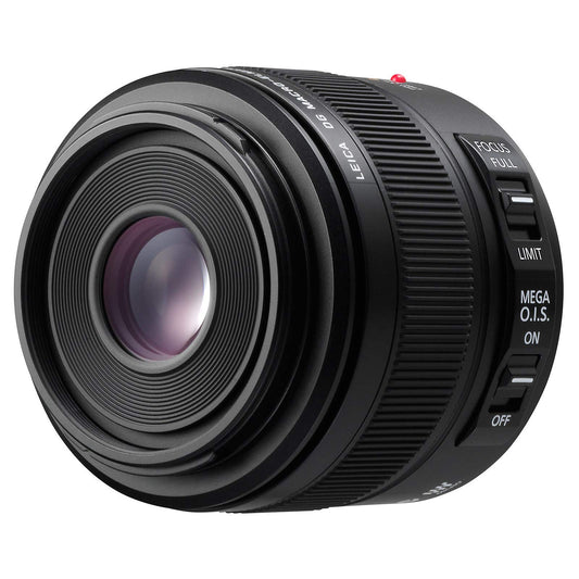 Panasonic H-ES045E LEICA DG ELMARIT makro 45 mm F2.8 ASPH. objektīvs (augstas veiktspējas makro objektīvs, 90 mm KB, O.I.S.) melns