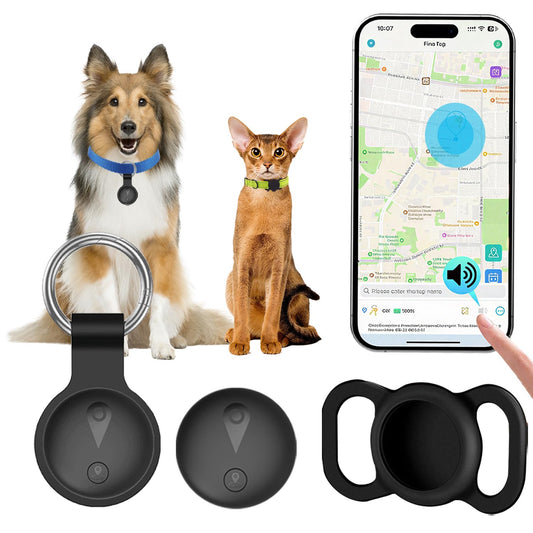 GPS izsekotājs kaķim, saderīgs ar iOS un Android, GPS reāllaika atrašanās vietas izsekošana, kaķu kaklasiksna ar 365 dienu akumulatora darbības laiku, ūdensizturīgs GPS izsekotājs kaķiem, melns