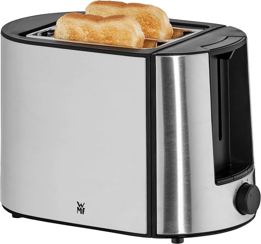 WMF Bueno Pro tosteris 2 šķēles, divu slotu tosteris nerūsējošā tērauda ar maizes uzgaļu, 2 šķēles, 6 brūnināšanas līmeņi, 870 W, matēts nerūsējošais tērauds