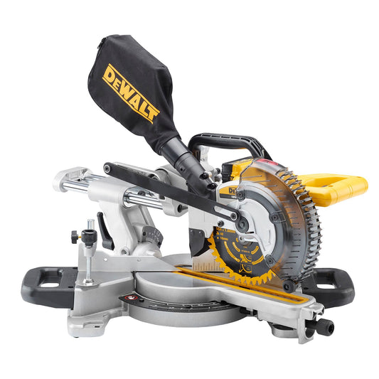 DEWALT DCS365N - 18V panel saw, 184mm blade, 48° bevel, XPS cut line indicator, battery and charger not included.