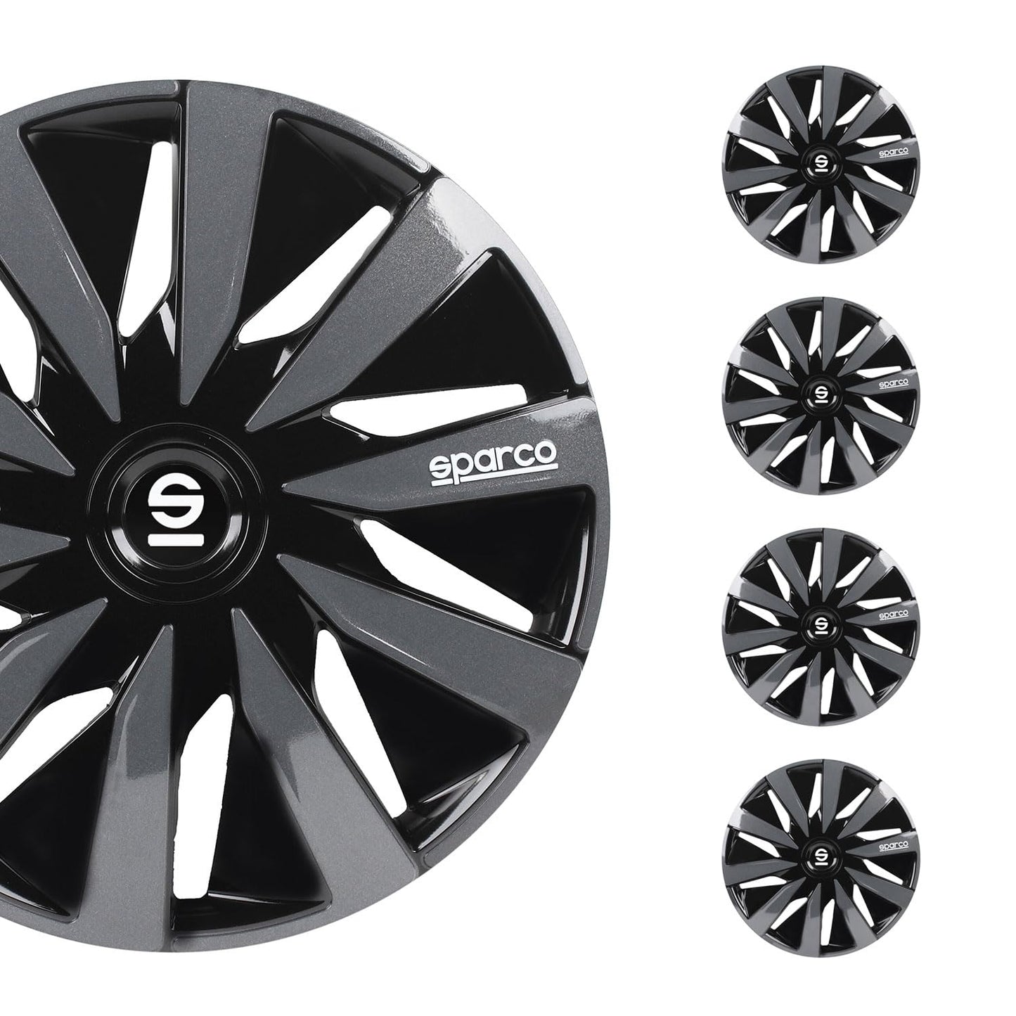 Riteņu uzlikas Sparco SPC1691BKGR Lazio 16 collu, melnas/pelēkas