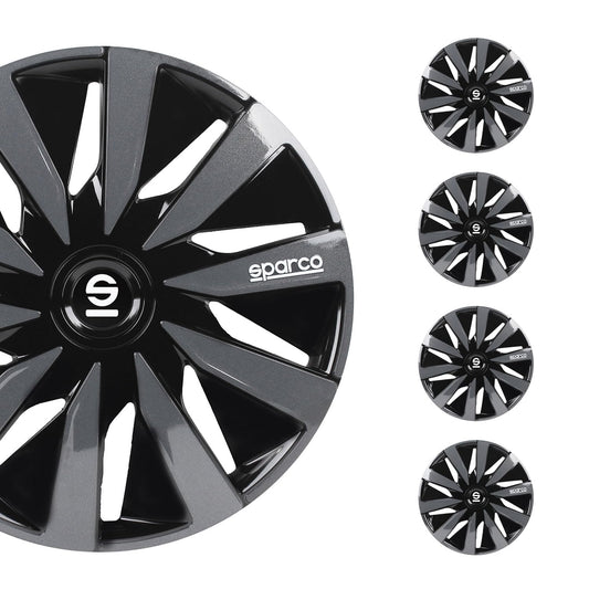 Riteņu uzlikas Sparco SPC1691BKGR Lazio 16 collu, melnas/pelēkas