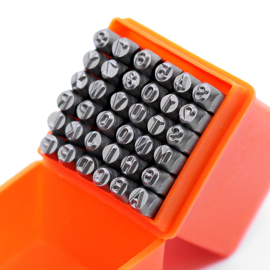 RUNYU® 36 gabalu metāla burtu un ciparu perforatoru komplekts, 4mm