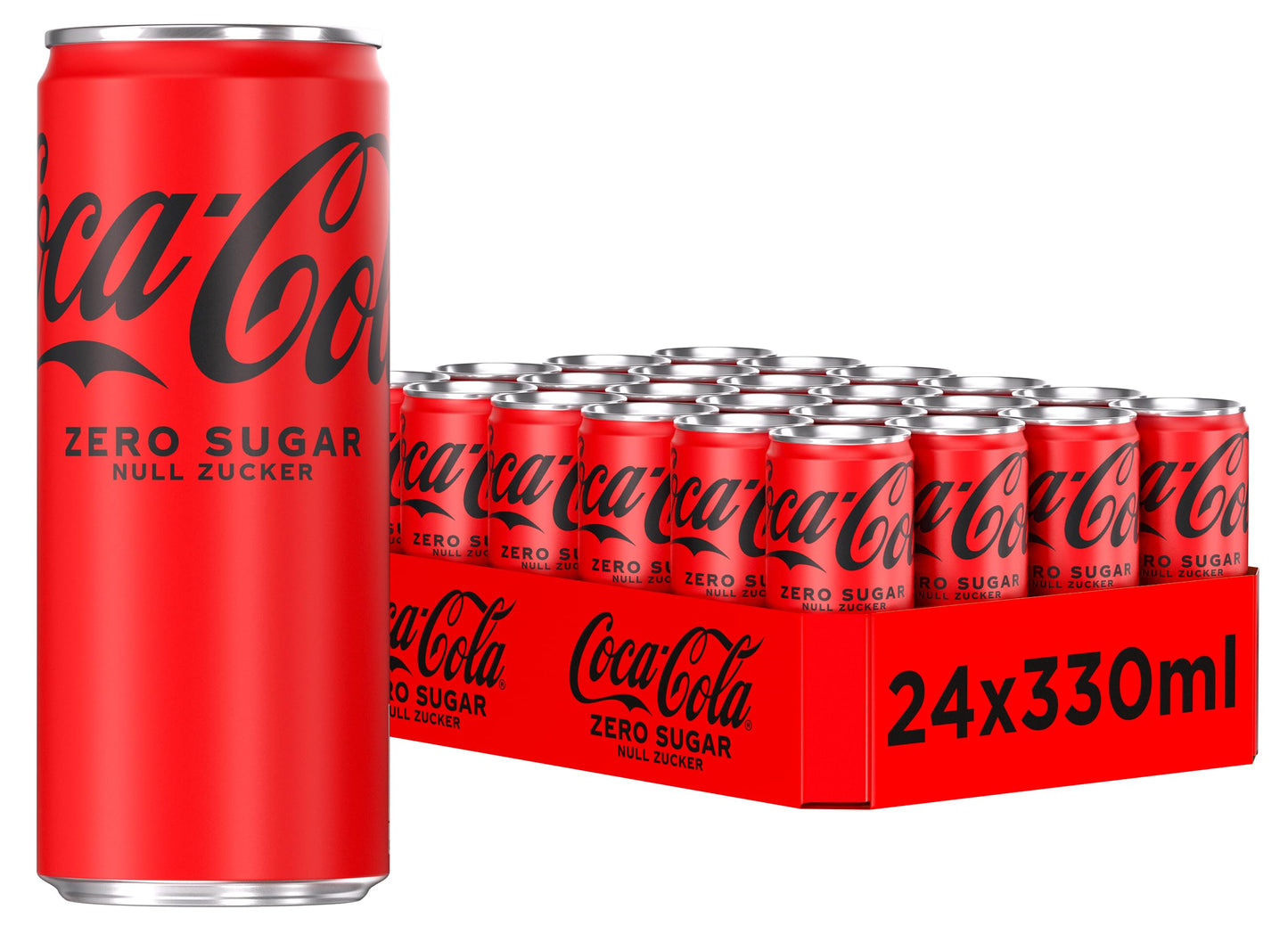 Coca-Cola Zero Sugar bezcukura gāzēts dzēriens, skārdenes, 24 x 330 ml