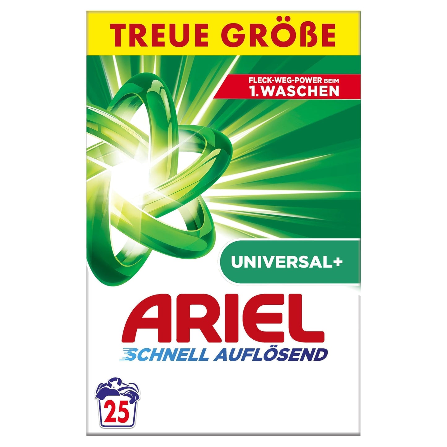 Veļas pulveris Ariel Universal+ 1,5 kg, 25 mazgāšanas reizēm, izcila traipu noņemšana