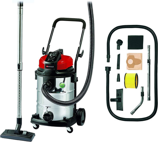 Einhell TE-VC 2230 SA - 1.150W, 30L stainless steel tank, ECO technology, includes combined nozzle, 3m hose, telescopic tube.