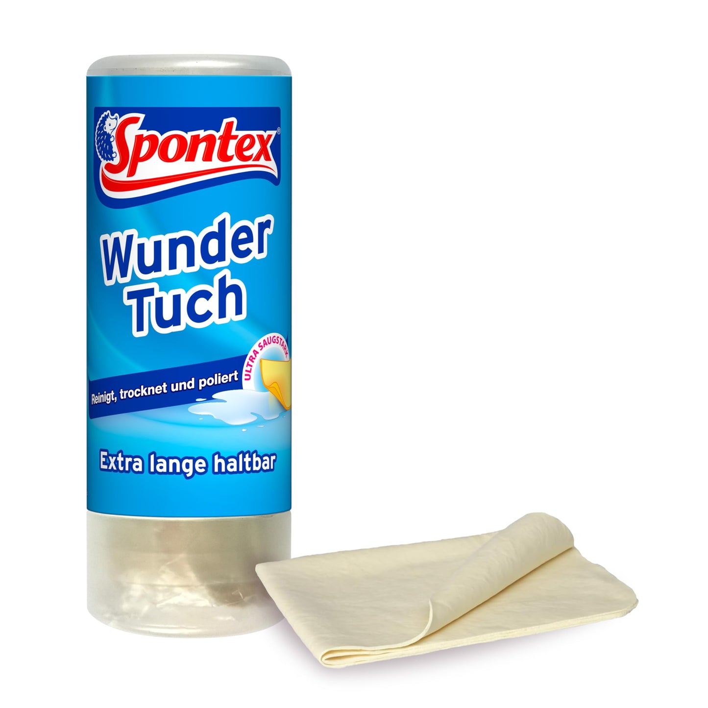 Spontex Wundertuch tīrīšanas lupatiņa, ļoti labi uzsūc ūdeni un netīrumus, automašīnas krāsai, stiklam un flīzēm, bez svītrām un plūksnām, 1 gab.