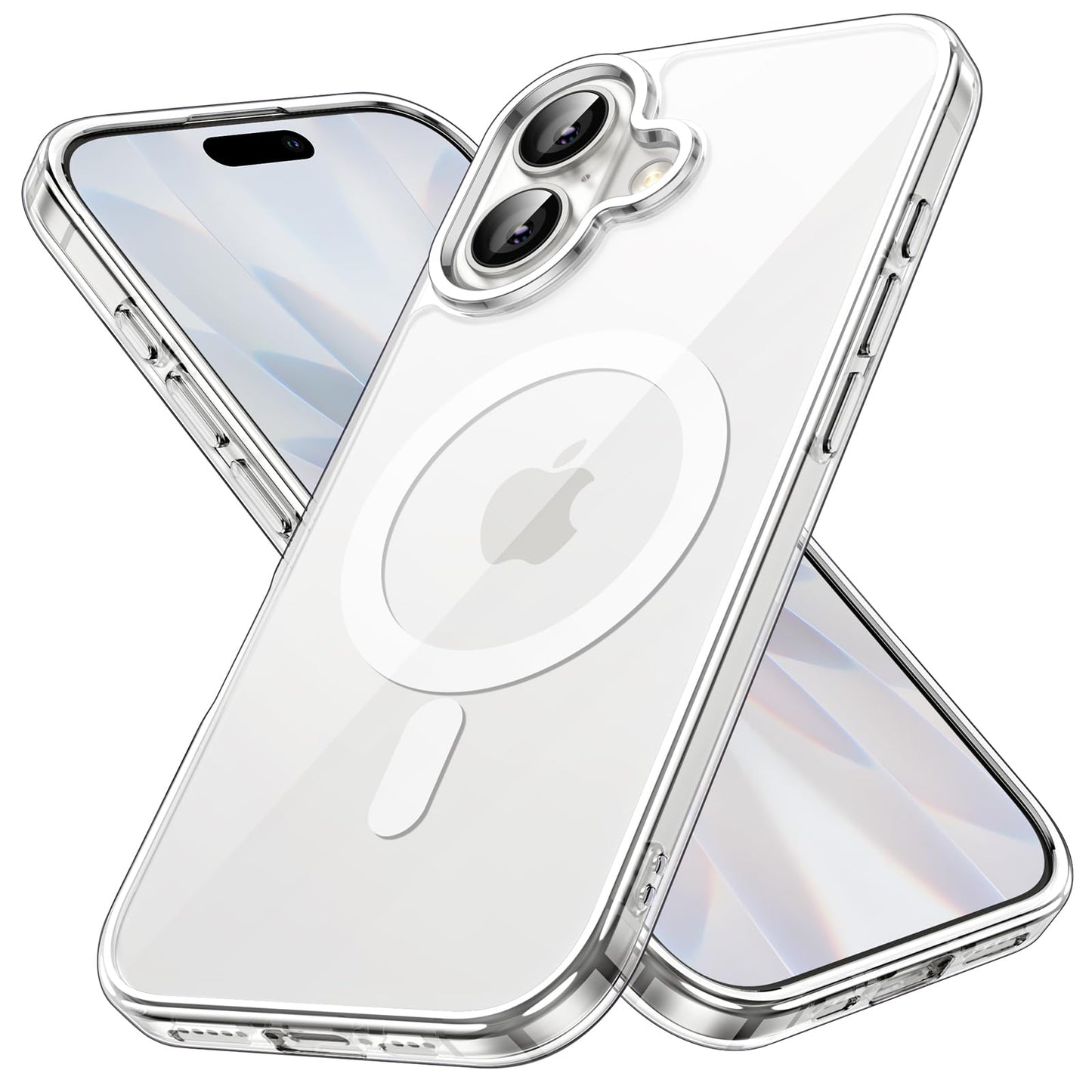 iPhone 17 aizsargvāciņš JETech ar magnētisku stiprinājumu, caurspīdīgs