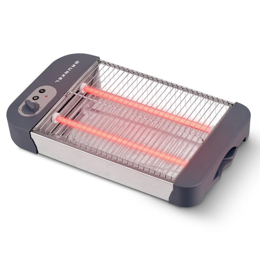 Grunkel - Plakanā tosteris visiem maizes un konditorejas izstrādājumiem ar 600 W jaudu, tosta taimeris ar 6 līmeņiem un drupatu trauks, modelis TSP-G2