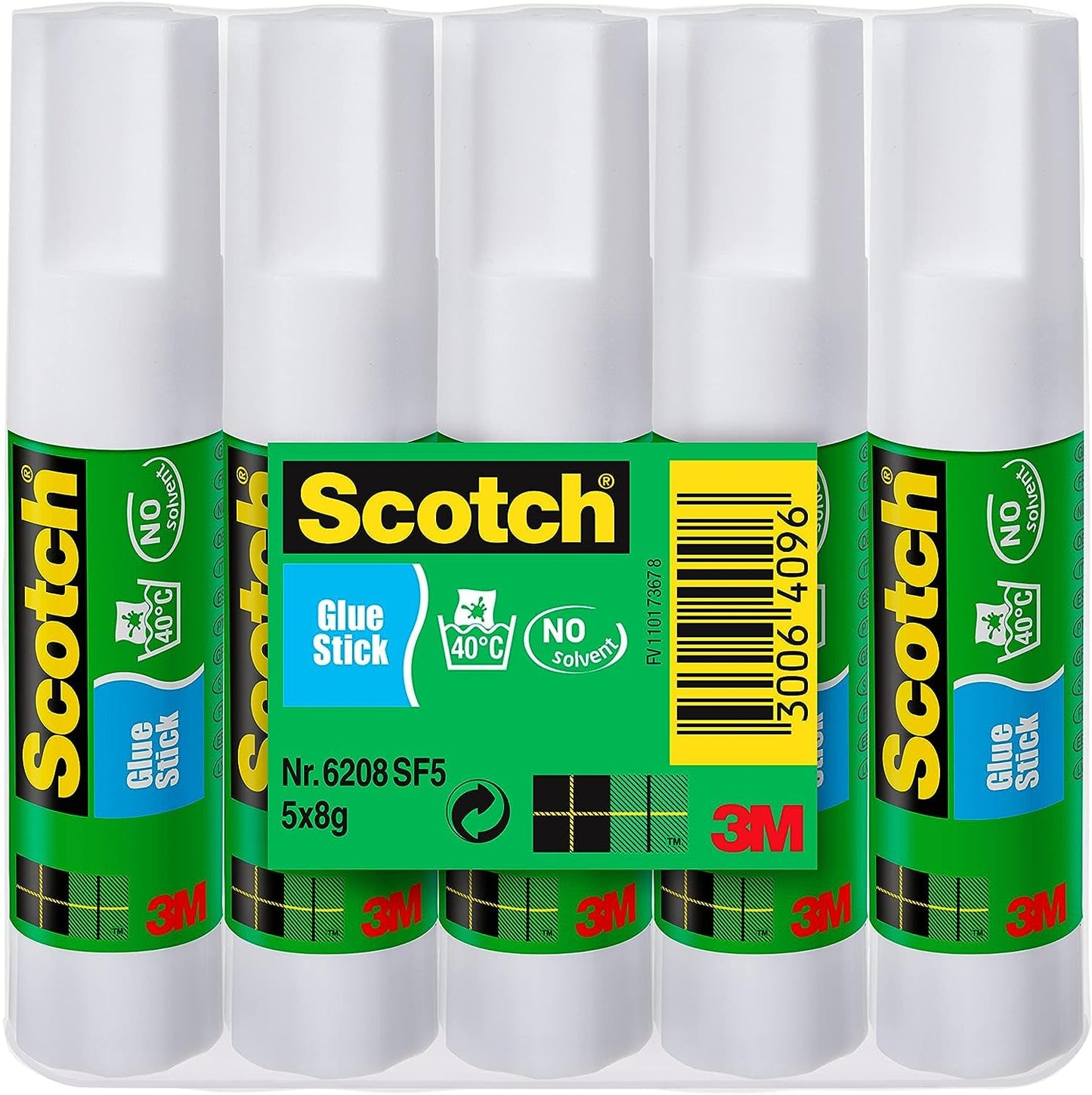 Līmes zīmulis Scotch, permanents, 5 gab., 8 g katram