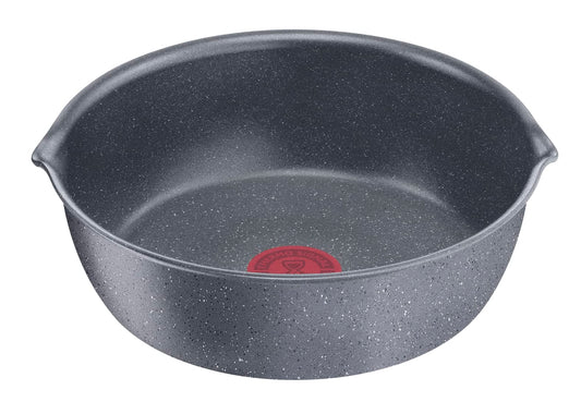 Lagostina Ingenio Mineralis Green cepamā panna Ø 26 cm - 100% pārstrādāta, piemērota gāzei, cepeškrāsnij, indukcijai, noņemams rokturis.