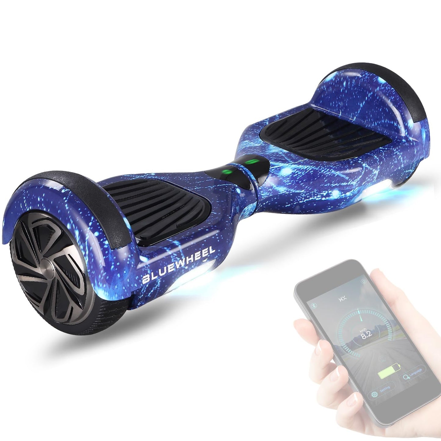 Hoverbords Bluewheel HX310s, 6,5 collas, 700W divi motori, Bluetooth, lietotne, LED