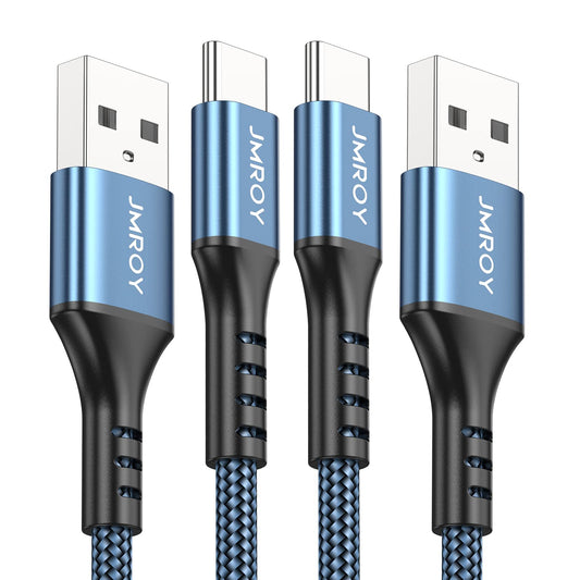 USB uz USB-C kabelis 1M+2M, 2 gab., 3.1A ātrās uzlādes kabelis Samsung Galaxy Huawei
