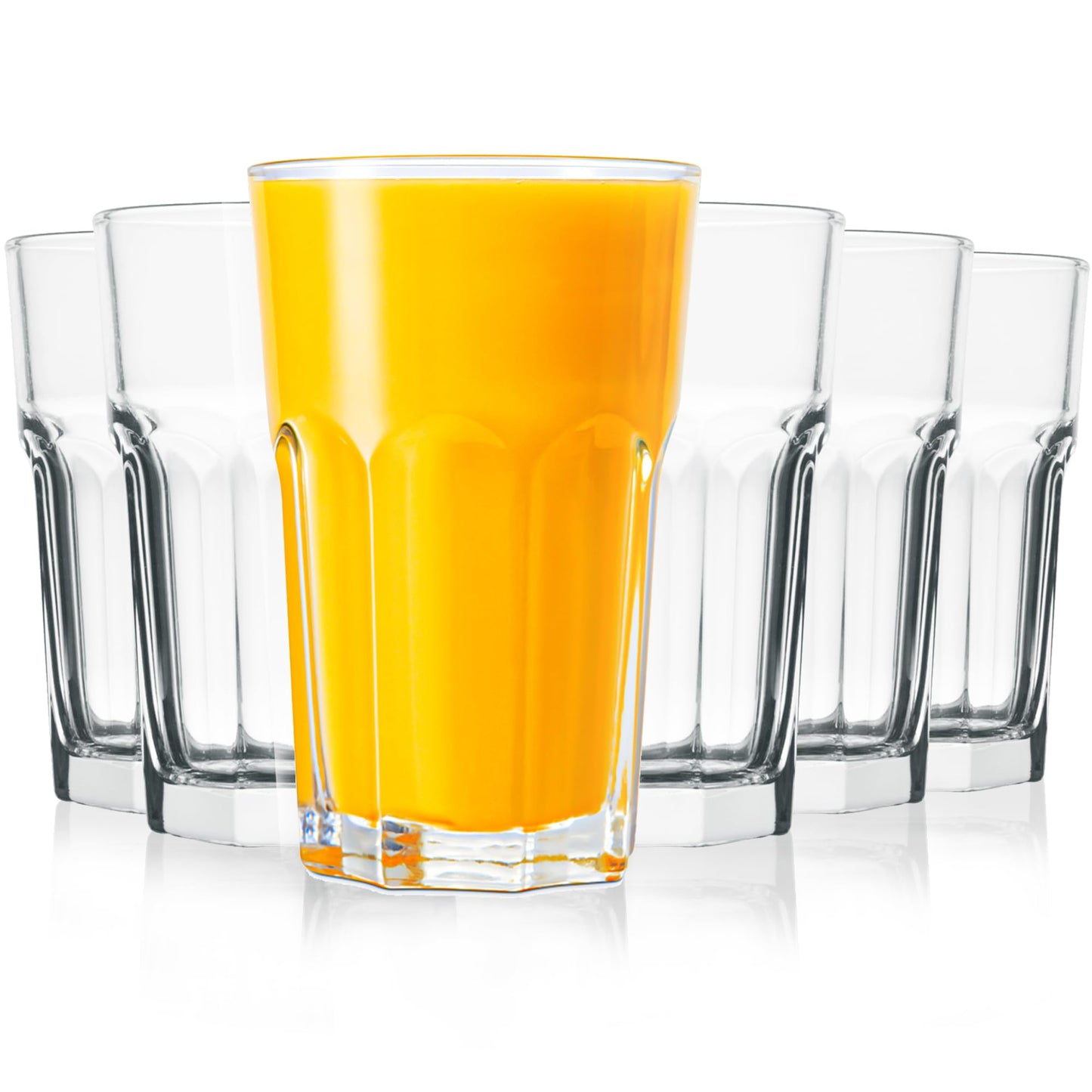 Dzeramās glāzes, 12 gabalu komplekts, 270ml – ūdens, sulas, kokteiļu un Latte Macchiato glāzes