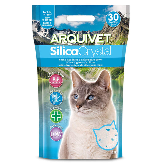 Silikagēla kaķu pakaiši Arquivet Silikacrystal, neitrāli, 3,8 l