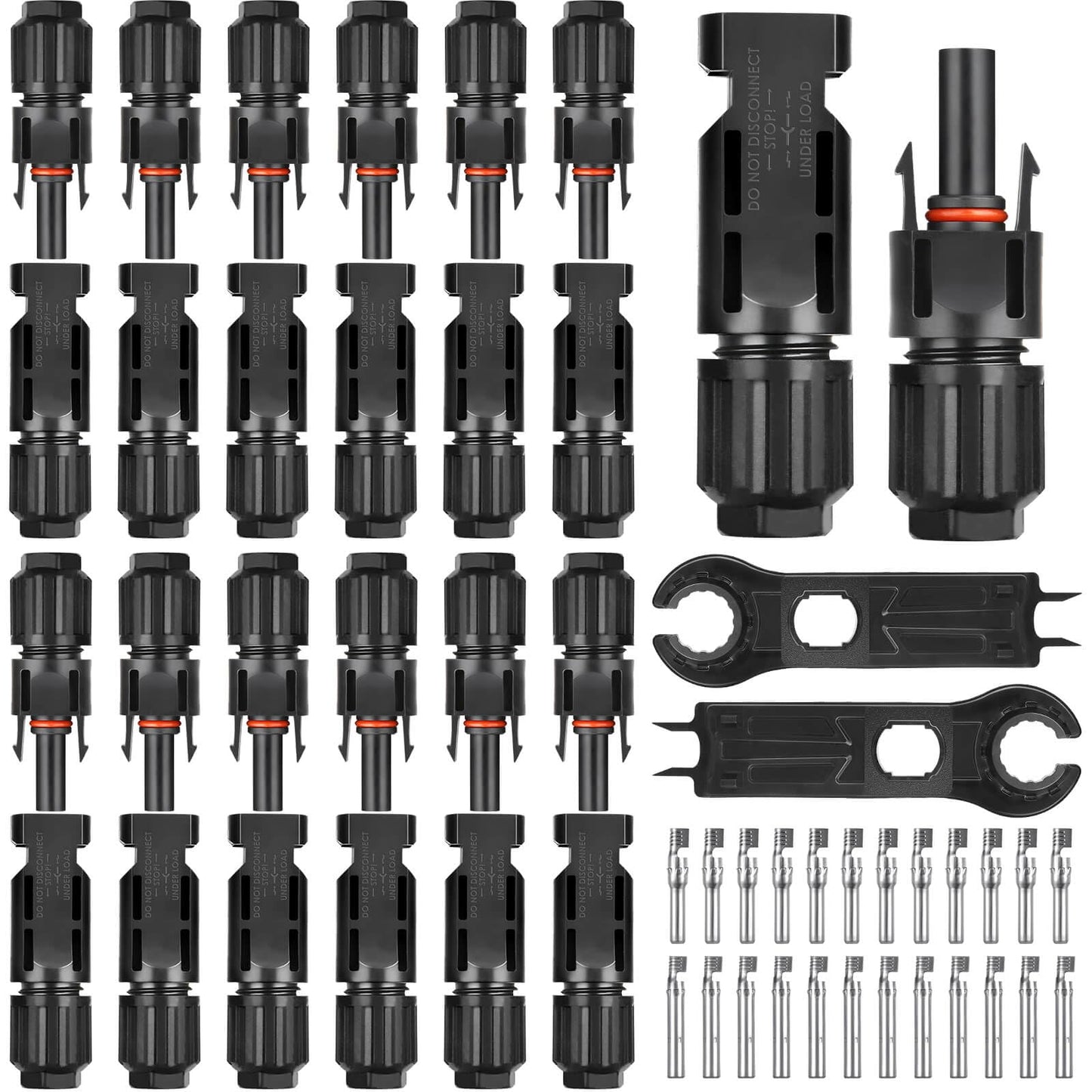 Selizo 12 pāru saules paneļu savienotāju komplekts, IP67, 6mm2, vīrišķais/sieviešu