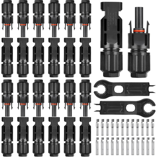 Selizo 12 pāru saules paneļu savienotāju komplekts, IP67, 6mm2, vīrišķais/sieviešu