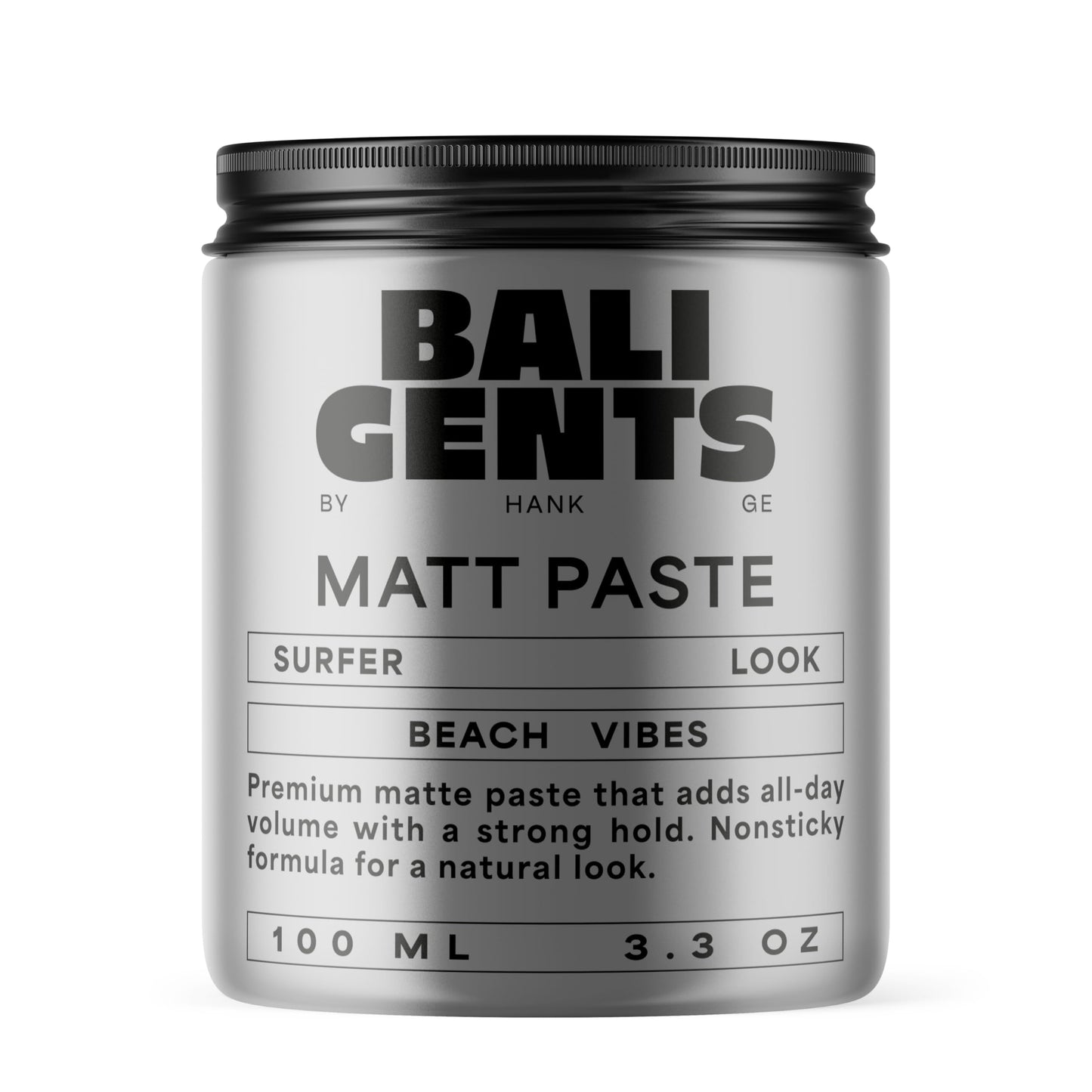 Matu veidošanas pasta vīriešiem BALI GENTS Matt Paste ar stipru fiksāciju un matētu finišu, ar kokosriekstu un candelilla vasku, 100 ml