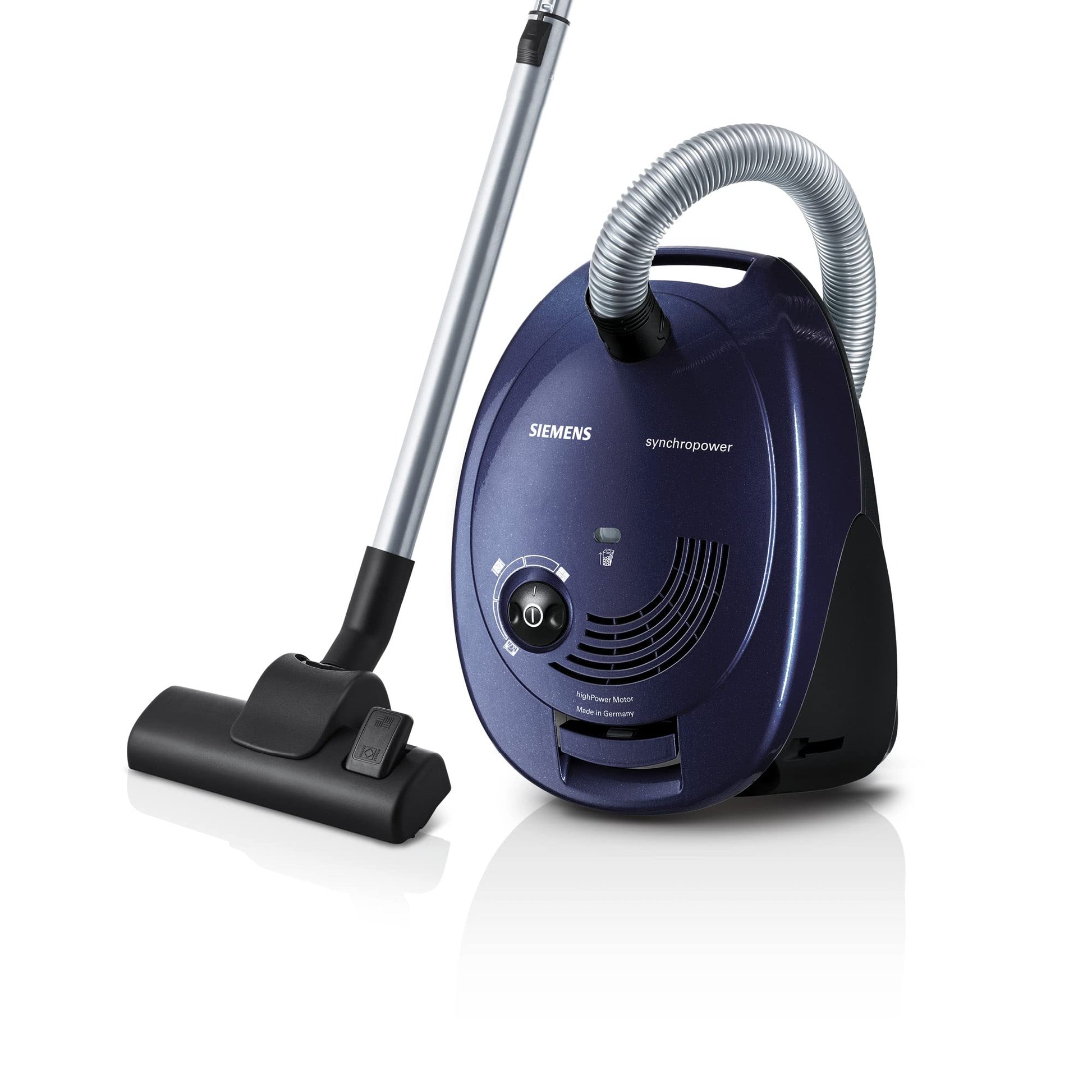 Siemens putekļsūcējs synchropower VS06A111 - higiēnas filtrs, grīdas uzgalis, spēcīga sūkšanas jauda, 600 W, zils