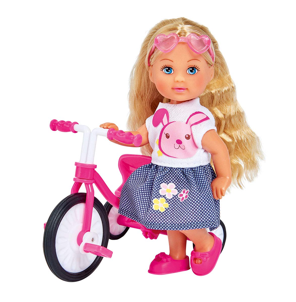 Simba Evi Love trīsritenis ar lelli, 12 cm, ar saulesbrillēm, no 3 gadiem