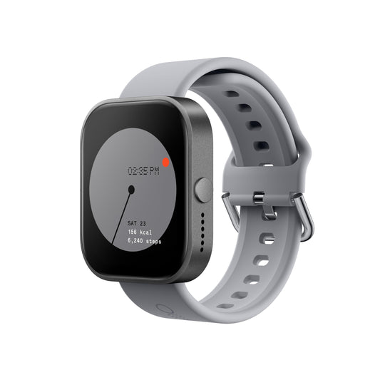 CMF by Nothing Watch Pro - 1.96" AMOLED display, fitness tracker, multi-system GPS, AI noise reduction, 13-day battery, gray.