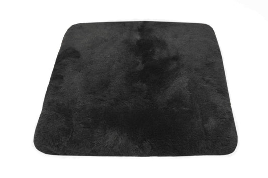 Reissner Lammfelle | SIKI-VF | īstas Merino aitas vilnas sēdekļa paliktnis auto spilvens ratiņkrēsla paliktnis kaķu gulta | pilnas vilnas kvalitāte | 40x40cm melns