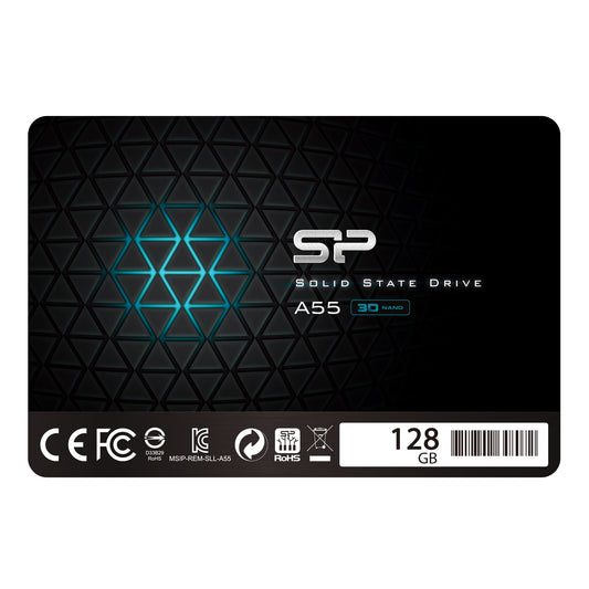 Silicon Power Ace A55 128GB SSD - 2.5", 128 GB storage, 6 Gbit/s speed, reliable internal solid-state drive.