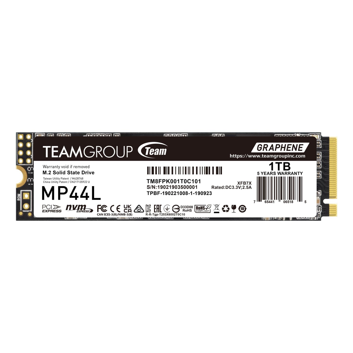 TEAMGROUP MP44L 1TB SSD - NVMe 1.4, PCIe Gen 4x4, 5000/4500 MB/s read/write speeds, M.2 2280 for laptops and desktops
