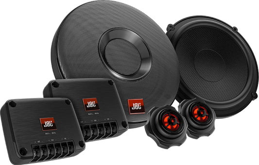 JBL Club 605CSQ 2-ceļu KFZ skaņu sistēma - 285 vatu komponentu auto skaļruņu komplekts ar 160mm oglekļa iebūvējamajiem auto skaļruņiem, zīda kupola augstfrekvences skaļrunis un frekvenču dalītāji