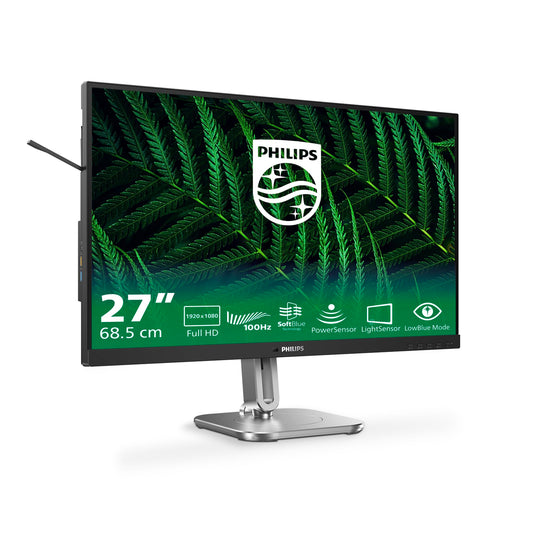 Philips 27B2G5200-27 - Full HD monitor, height adjustable, built-in speakers, Adaptive Sync, 1920x1080, 75 Hz, USB hub.