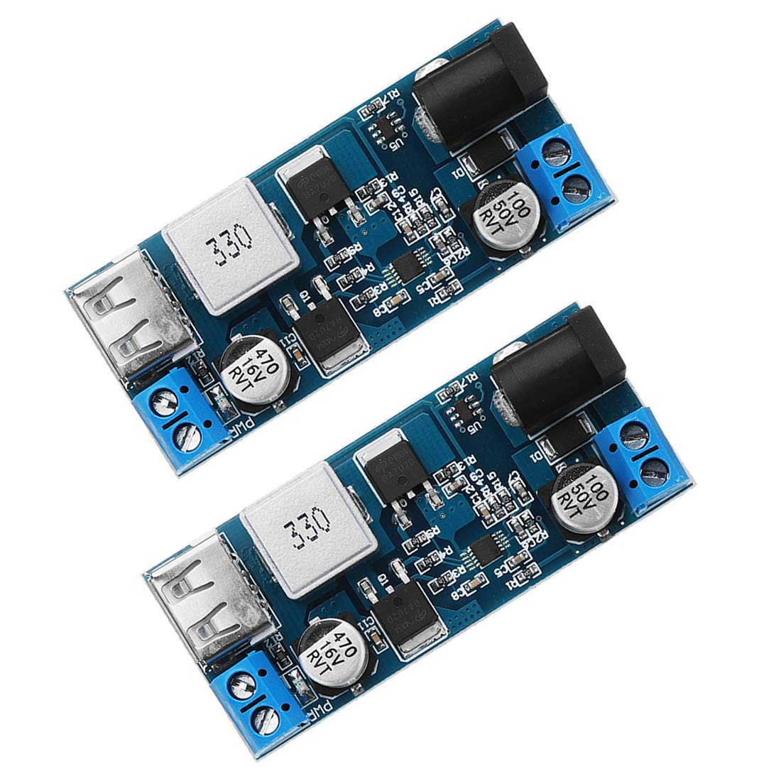 Sprieguma pazeminātājs Hailege 2gab. 24V/12V uz 5V/5A DC-DC step-down barošanas modulis ar USB pieslēgvietu