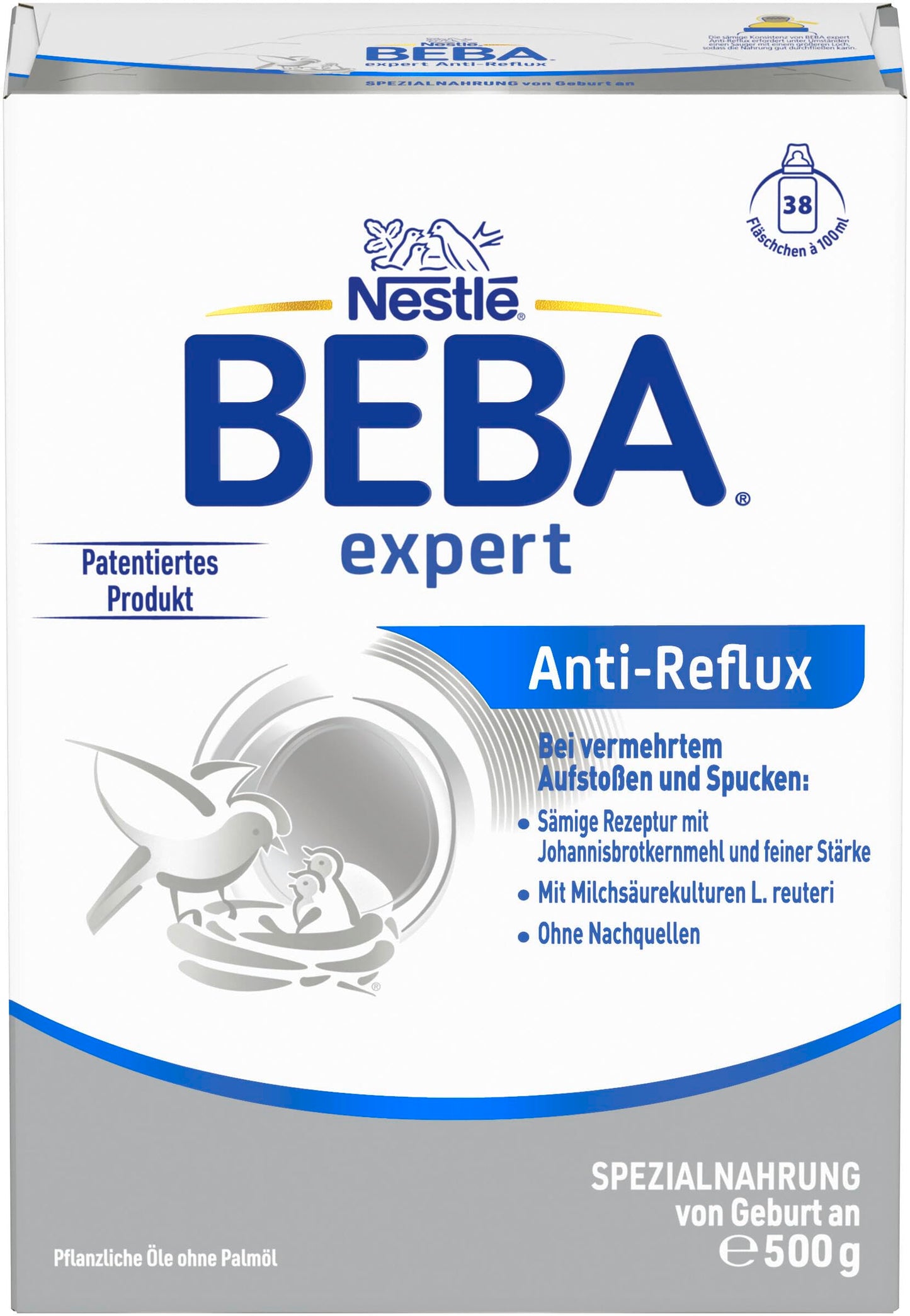 BEBA expert Anti-Reflux AR maisījums pret atvemšanu un atgrūšanu, no dzimšanas, 1 x 500 g