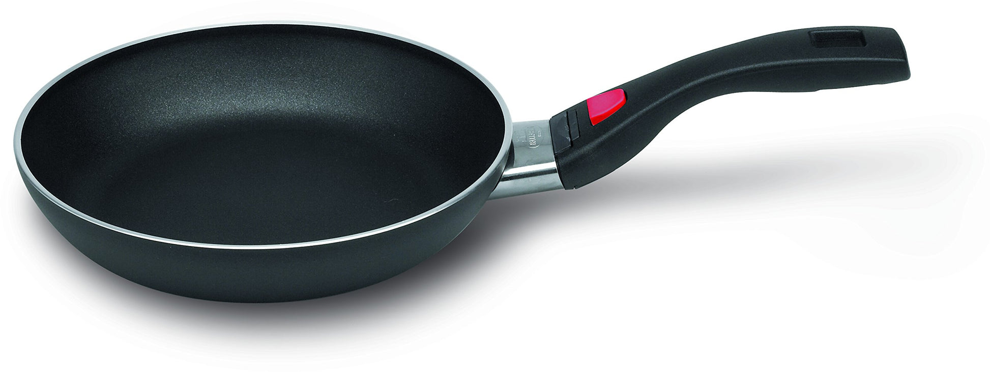 BALLARINI Click & Cook panna 28 cm - Keravis non-stick coating, foldable handle, space-saving, ideal for camping, made in Italy, black