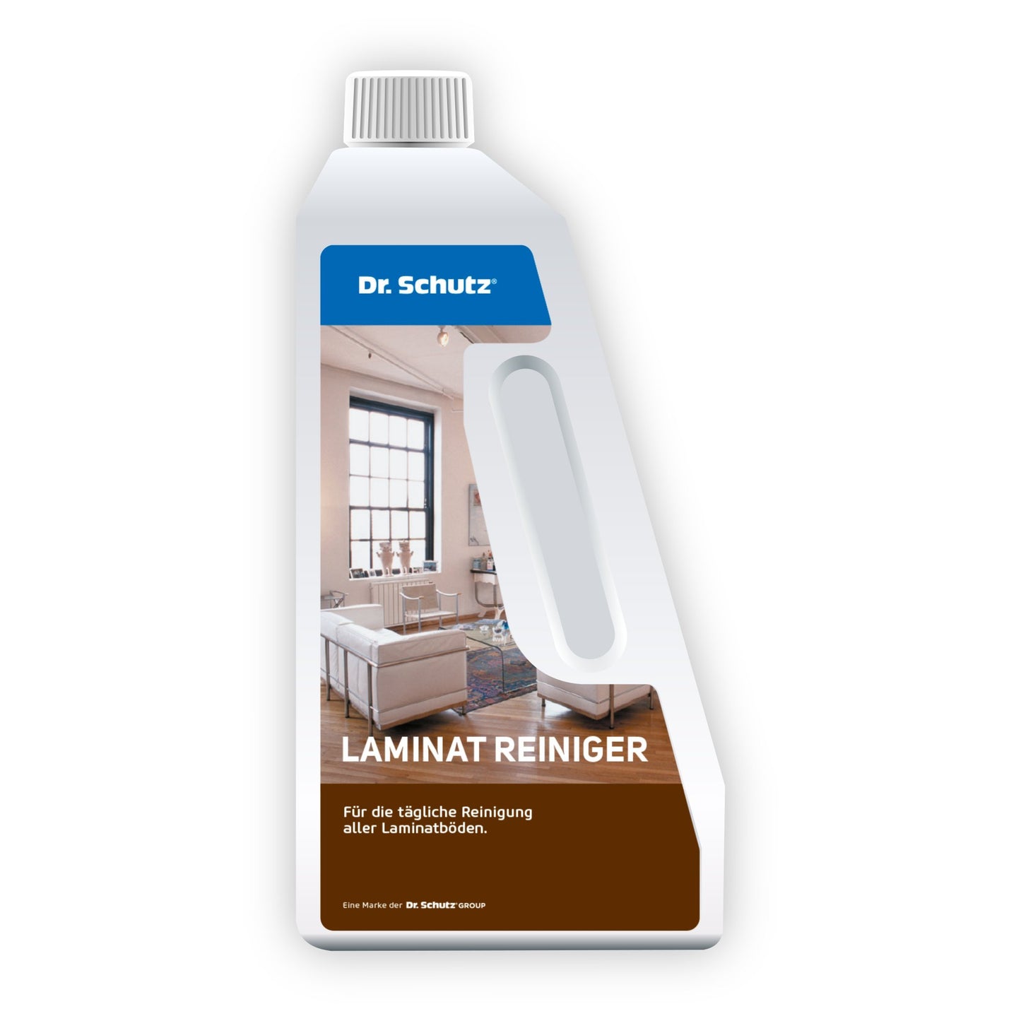 Lamināta tīrīšanas līdzeklis Dr. Schutz 750 ml | lamināta grīdas tīrītājs | tīra bez svītrām | noņem netīrumus, taukus un apavu nospiedumus | piemērots arī lamināta virsmām