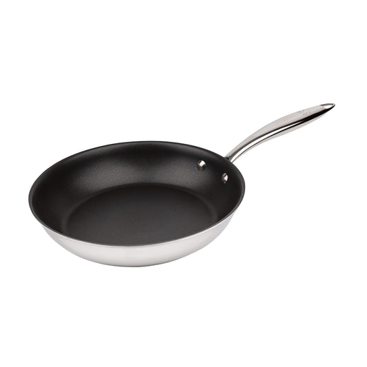 MasterPRO Argent-3 frying pan - non-stick, induction compatible, 18/10 stainless steel, 28 cm, energy-efficient, excellent heat distribution.